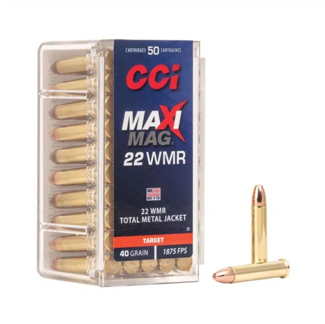 Munição CCI cal 22-WMR -TMJ - maxi-mag 40gr