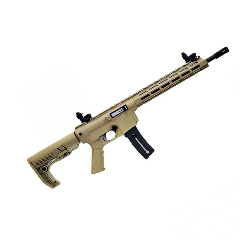 Rifle cbc 7022 delta calibre 22lr 25 tiros cano 14,5" tan